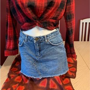 Small BDG denim mini skirt, great used condition.